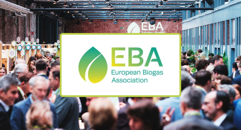 Graphic - Banner for EBA's press release about the success of the 2023 European Biomethane Week.