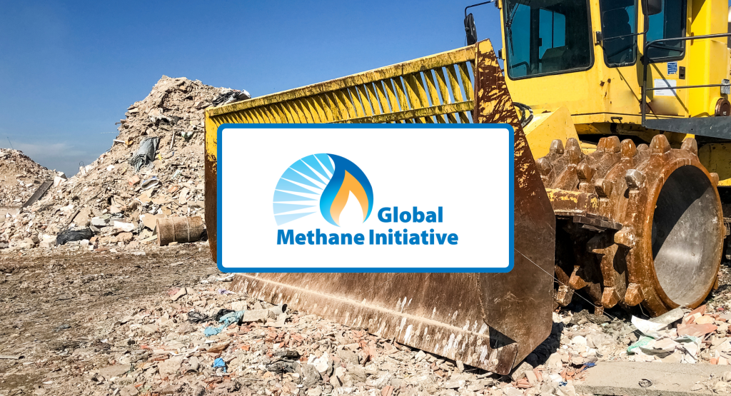 Graphic - Banner for Global Methane Initiative's about their opportunities and strategies to adress landfill methane.