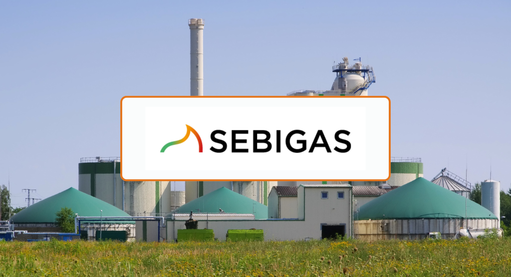 Graphic - Banner for Sebigas' article about their biogas solutions for small agricultural companies.