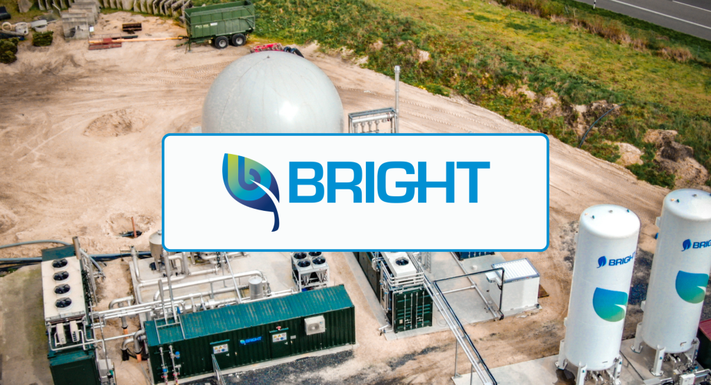 Banner for Bright Renewables' article about their first biogas CCU facilty in Sweden, built along with Tekniska Verken.