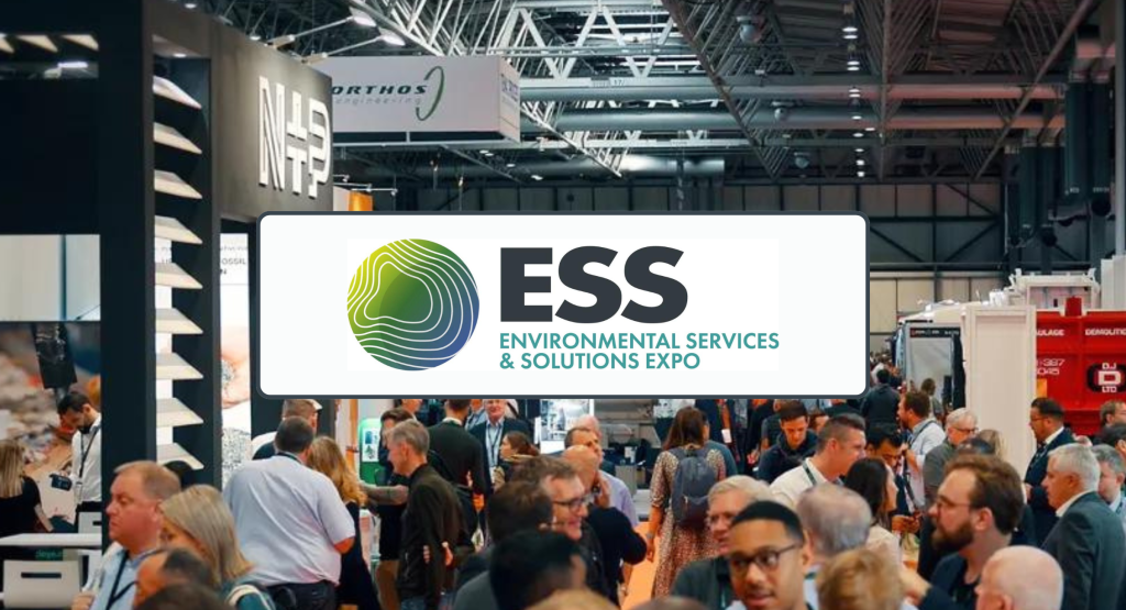 Visual from the 2023 Environmental Services & Solutions Expo. The logo of the expo is on the banner.