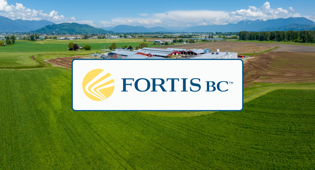 Graphic - Banner for FortisBC's press release about their new project in Canada.