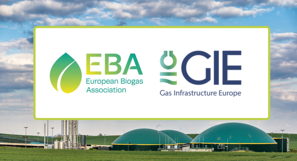Graphic - Banner for the European Biogas Association's press release about their new biomethane map.