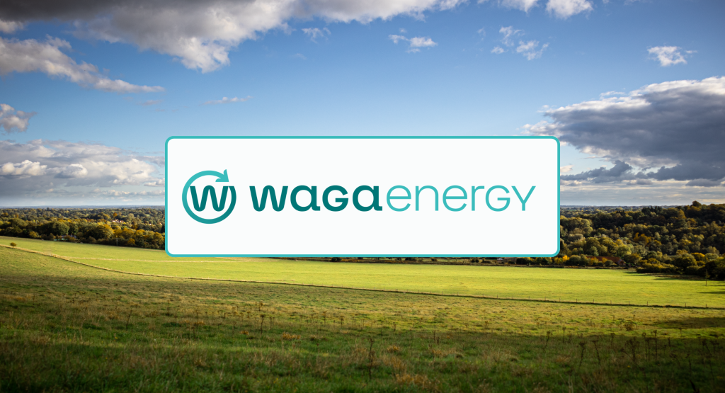 Graphic - Banner for Waga Energy's press release about signing an inaugural €100 million corporate syndicated loan with a consortium of 5 banking groups.