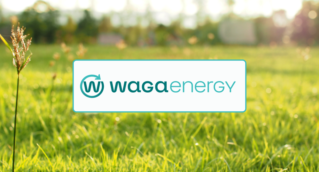 Graphique - Bannière pour le communiqué de presse de Waga Energy sur la signature d’un premier prêt syndiqué de 100 millions d’euros avec un consortium de 5 groupes bancaires.