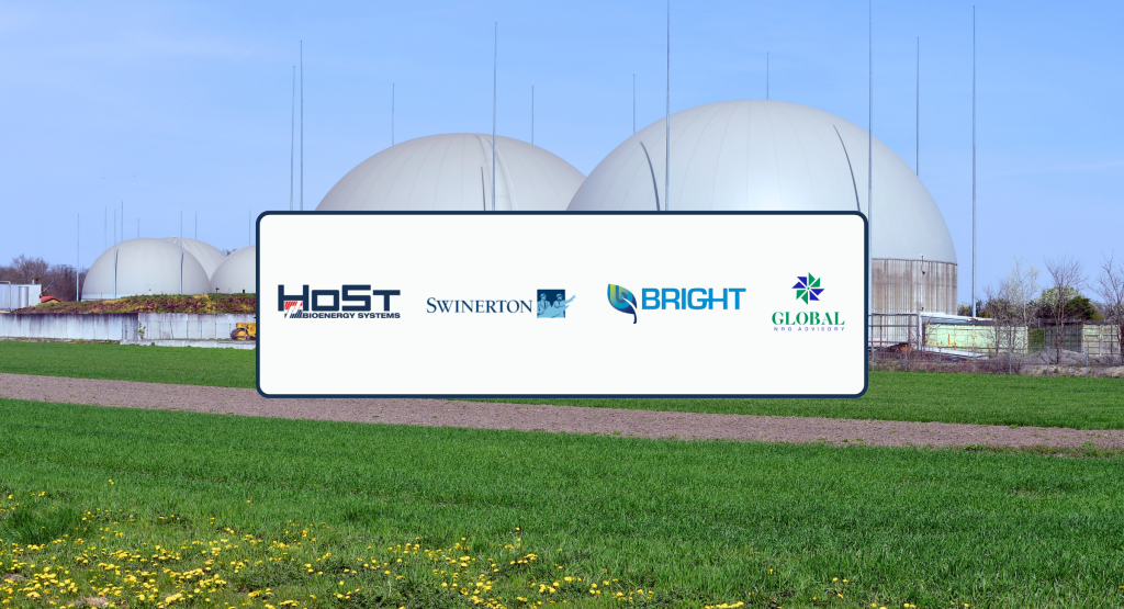 Graphic - Banner for HoSt, Bright, Swinerton and Global NRG Advisory's press release about their partnership.