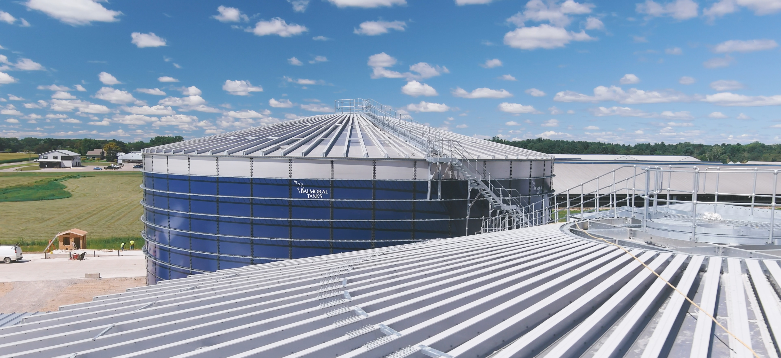 Picture - Overview of an anaerobic digester by Balmoral Tanks.