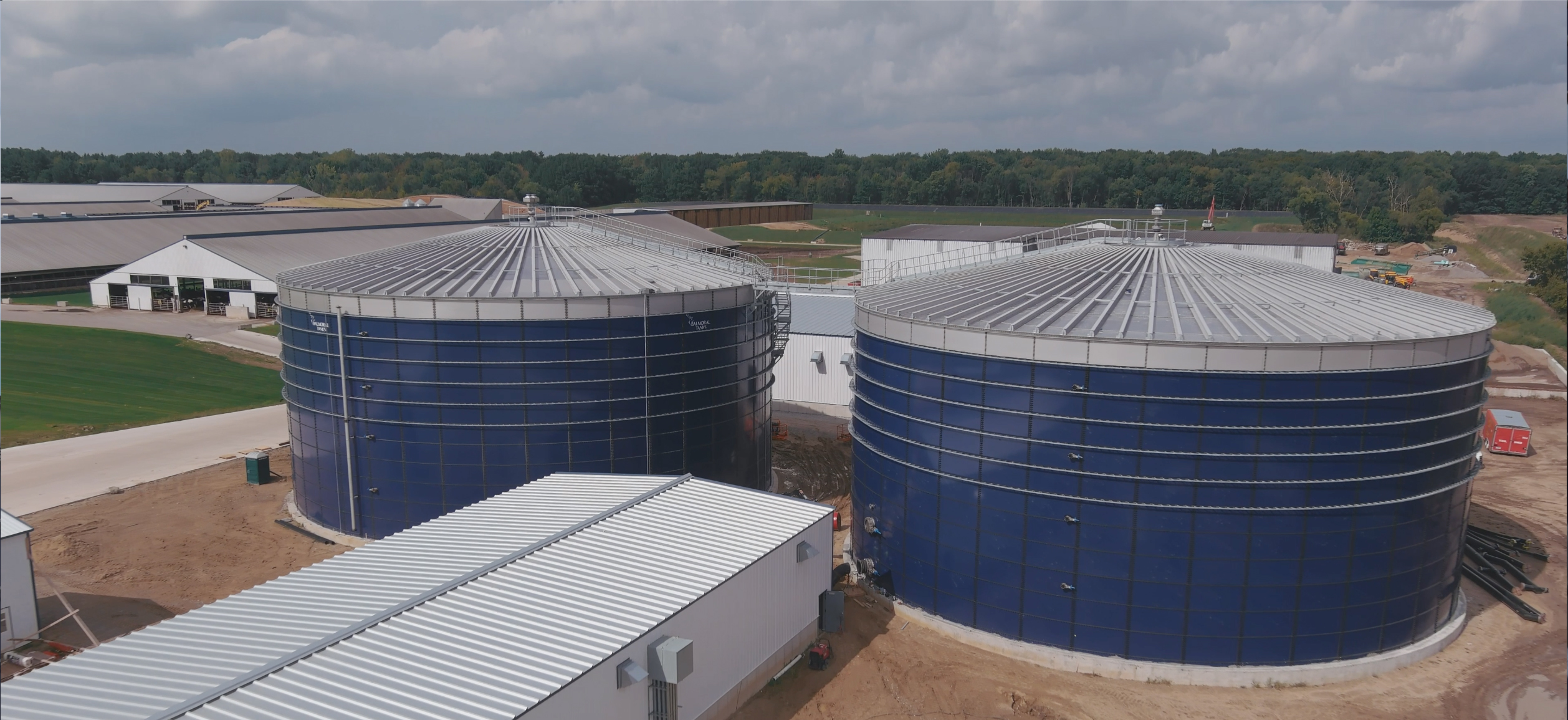 Picture - Aerial verview of an anaerobic digester by Balmoral Tanks.