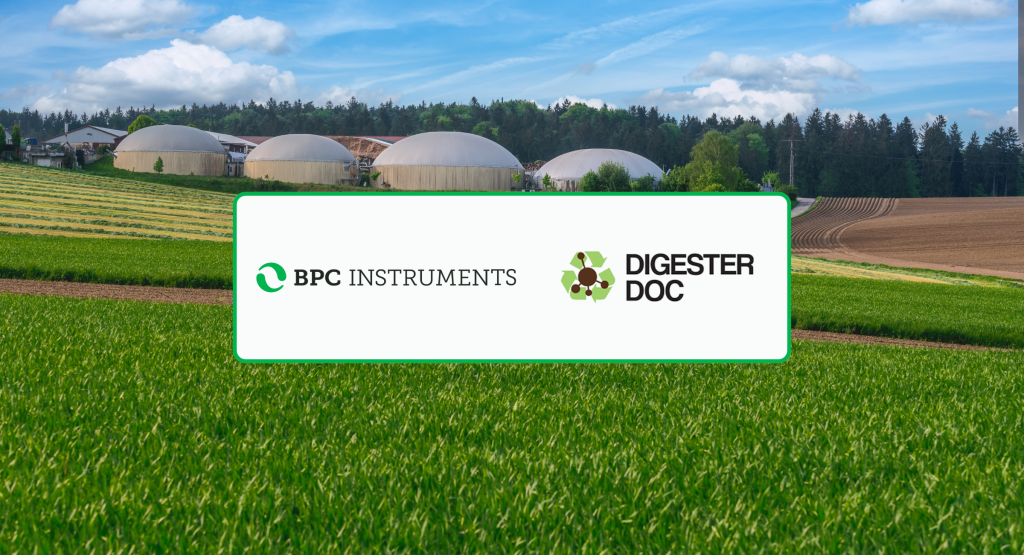 Graphic - Banner for BPC Instruments and Digester Doc's press release about their partnership.