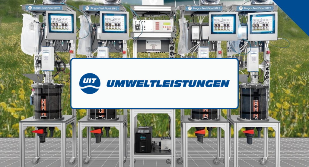 Graphique - Bannière pour l'article de UIT sur leur usine d'essais de biogaz.