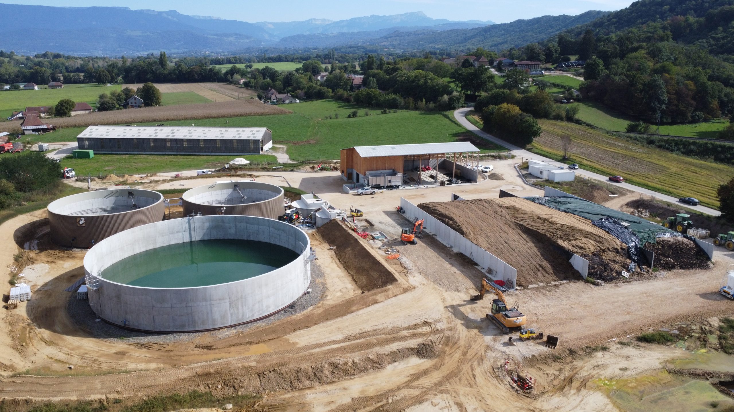 Picture - Aerial overview of Methalac's biogas plant.