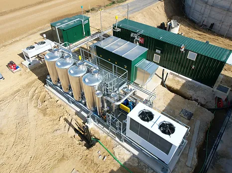 Picture - Overview of the AB Gruppo's biogas plant in France.