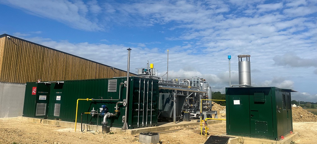 Picture - Landscape view of AB Gruppo's biogas-to-RNG plant in France.