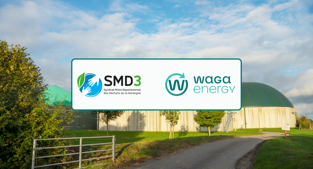 Graphic - Banner for SMD3 and Wanga Energy's partnership to build a new biogas plant in France.