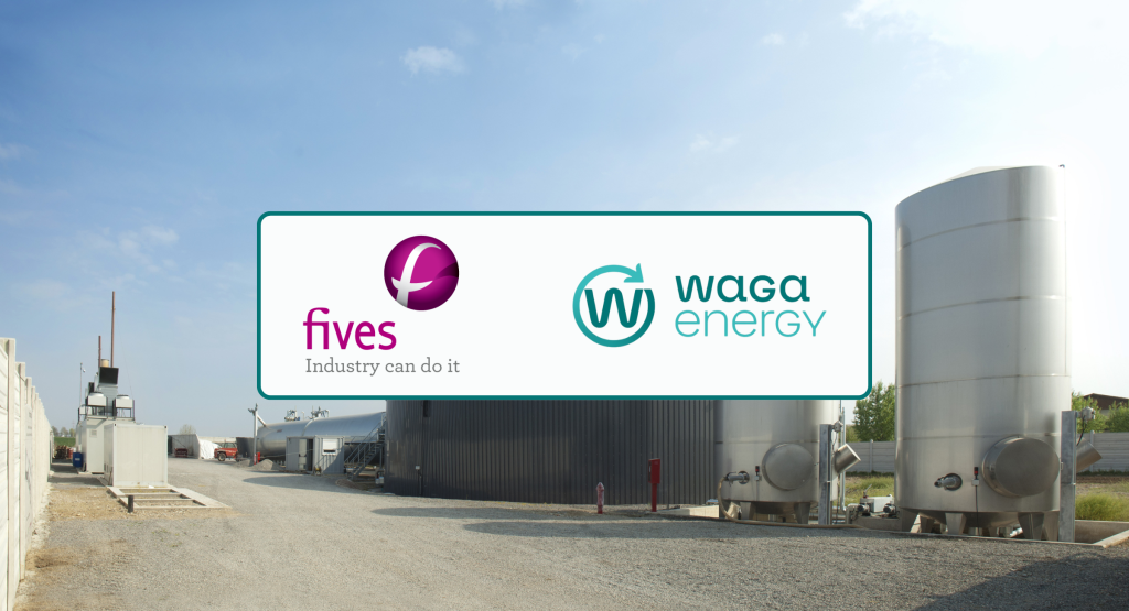 Graphic - Banner for Fives Cryo and Waga Energy's press release about their new partnership.