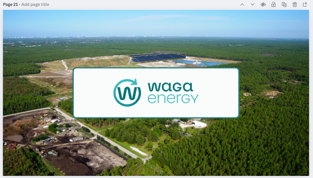 Graphic - Banner for Waga Energy's press release about their new branch in Brazil.