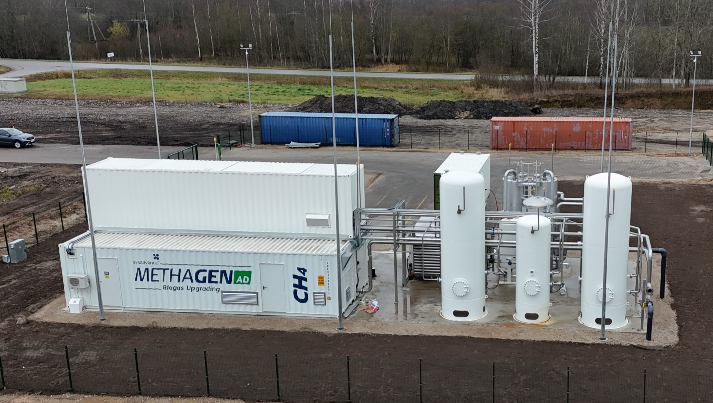 Figure: Latvia, 600 Nm3/h, of Biomethane @250 barg (CNG)