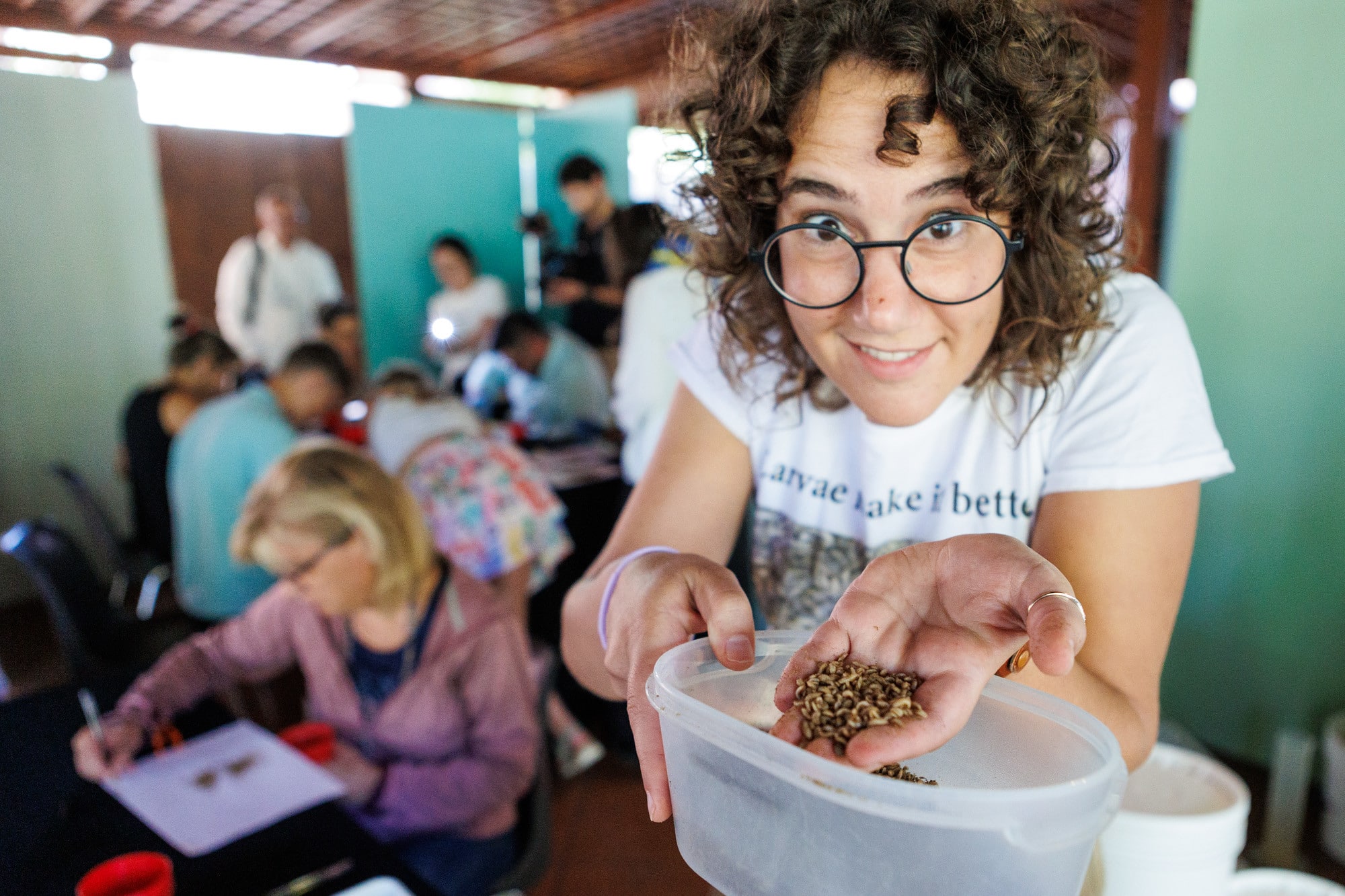 Picture - People are studying during a scientific activity.
