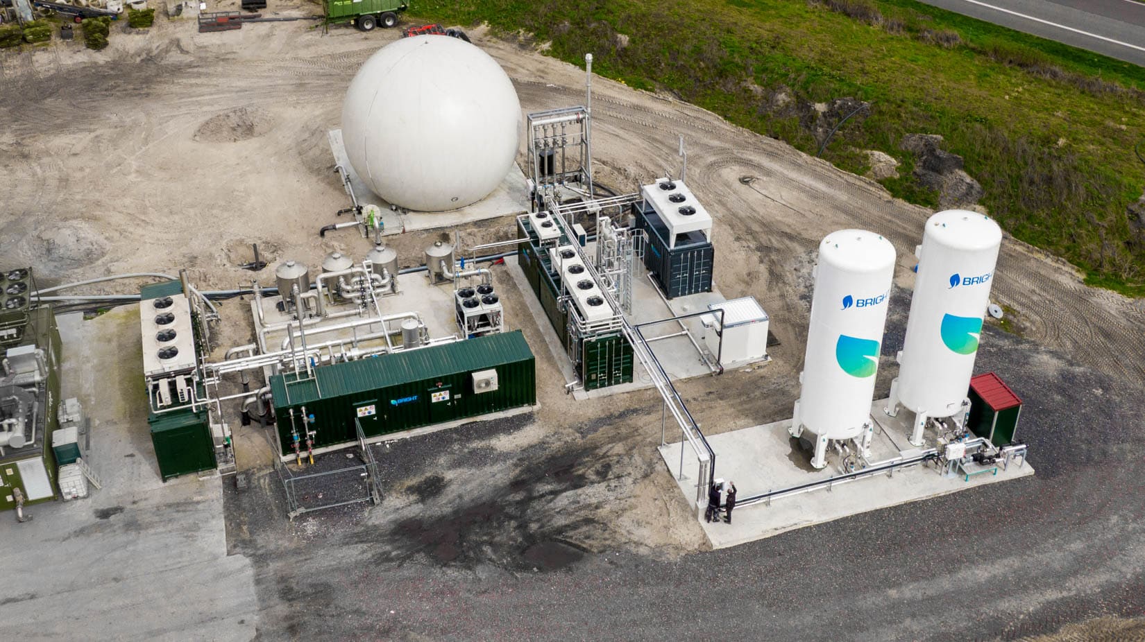 Picture - Overview of the Waga Energy biogas plant.