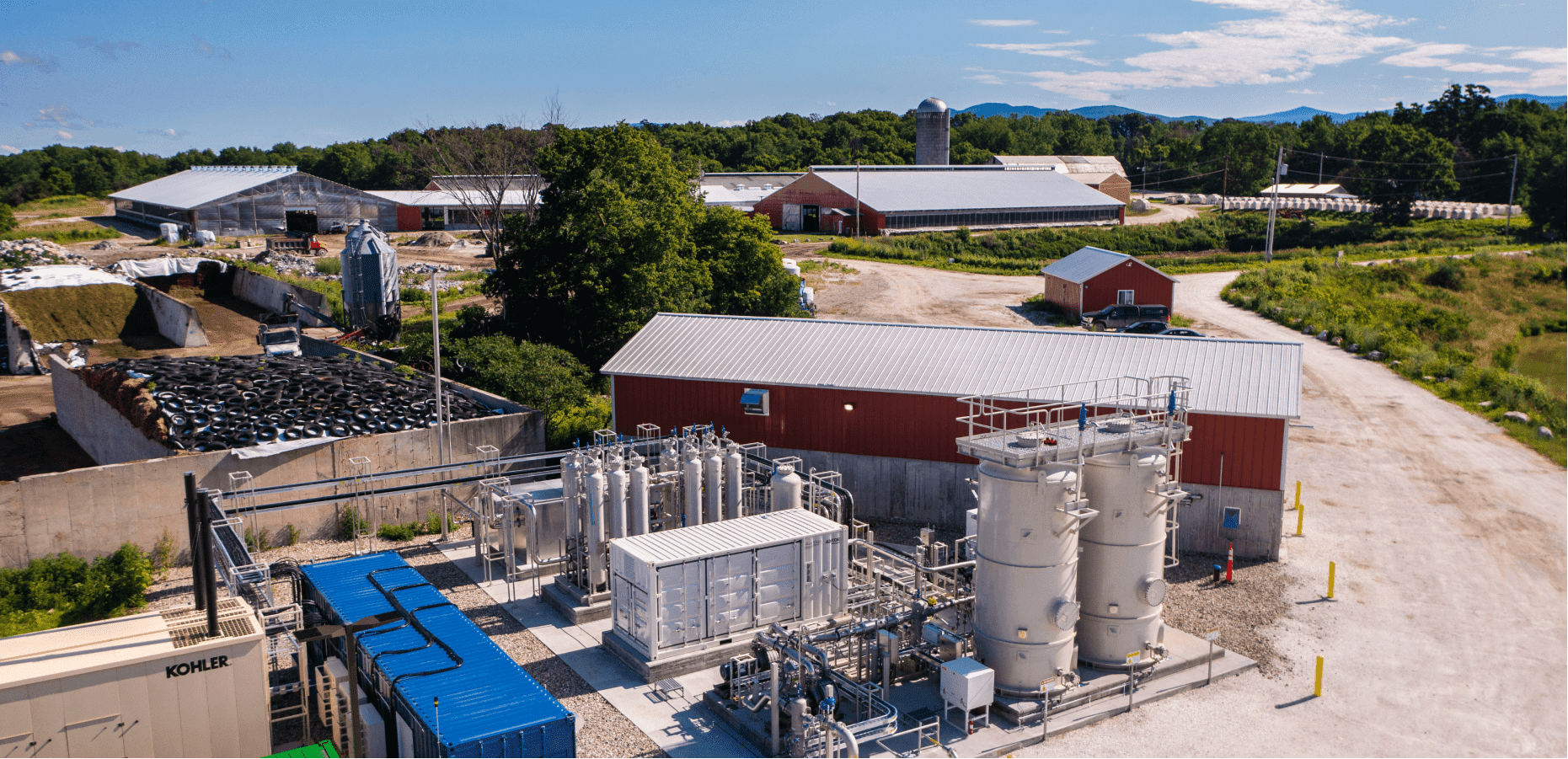 Picture - Adekom's biogas upgrading unit on the Goodrich Family Farm.